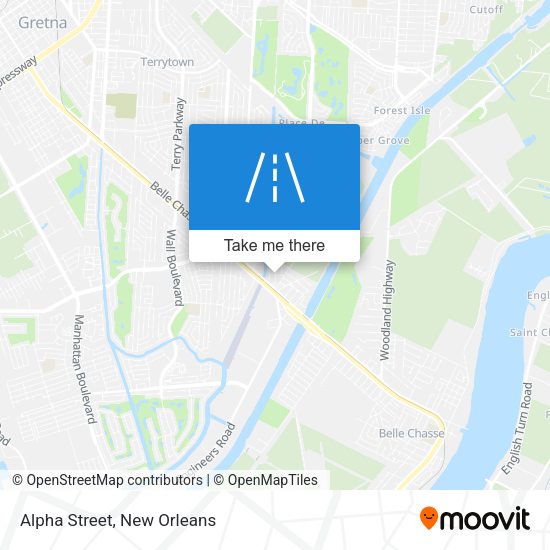 Alpha Street map
