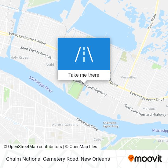 Chalm National Cemetery Road map