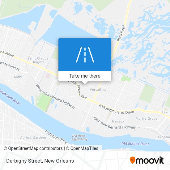 Mapa de Derbigny Street