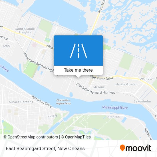 East Beauregard Street map