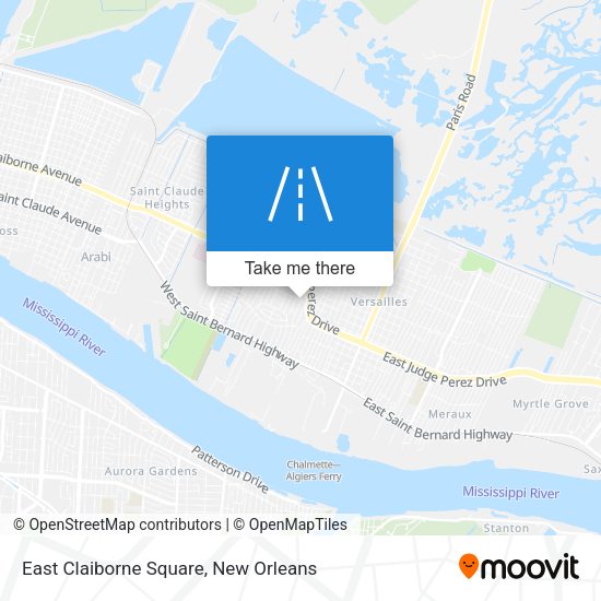 East Claiborne Square map