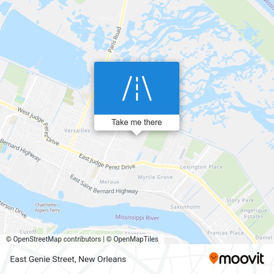 East Genie Street map