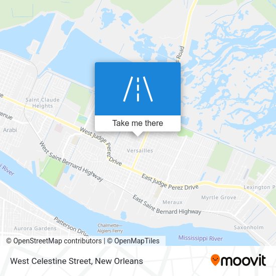 Mapa de West Celestine Street