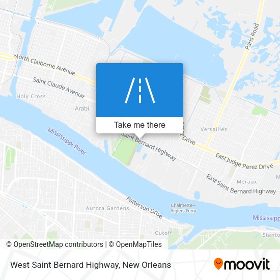 West Saint Bernard Highway map