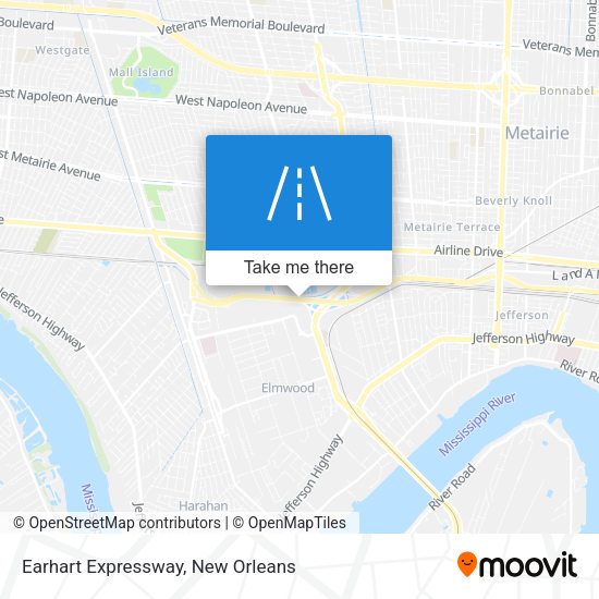 Earhart Expressway map