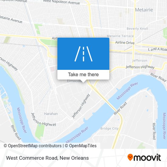 West Commerce Road map