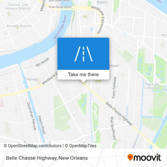 Belle Chasse Highway map