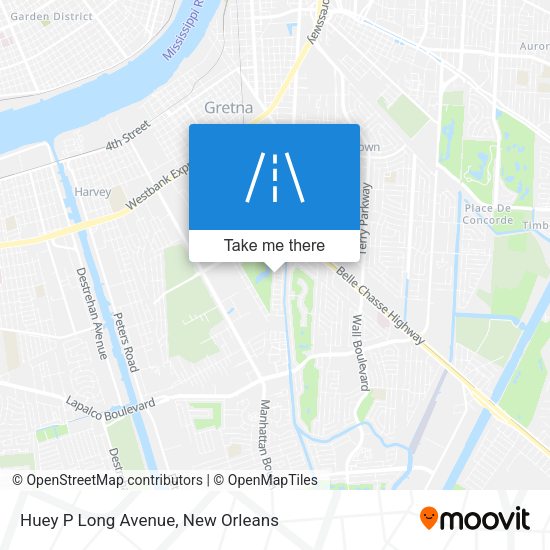 Huey P Long Avenue map