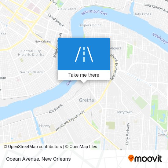 Ocean Avenue map