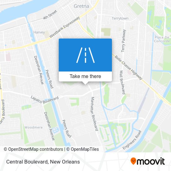 Central Boulevard map