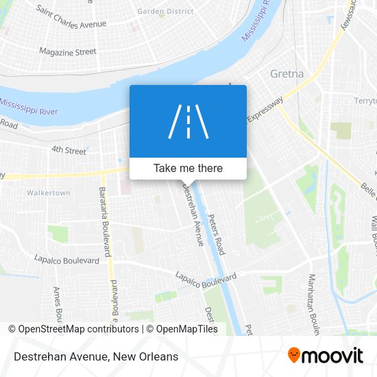 Destrehan Avenue map