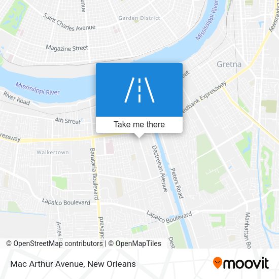 Mac Arthur Avenue map
