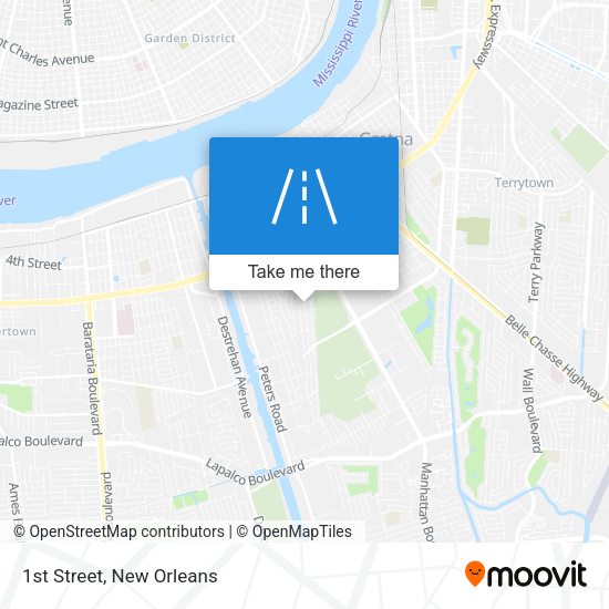 Mapa de 1st Street