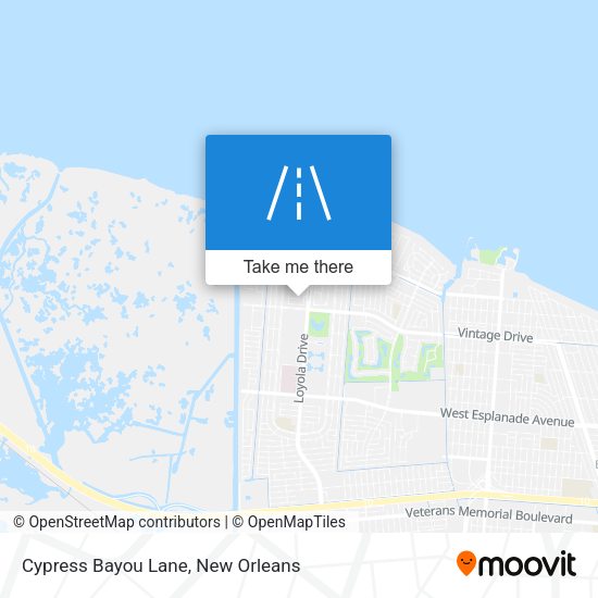 Cypress Bayou Lane map