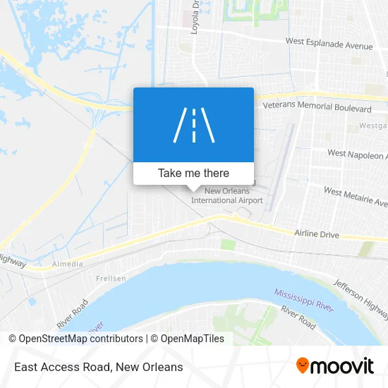 East Access Road map