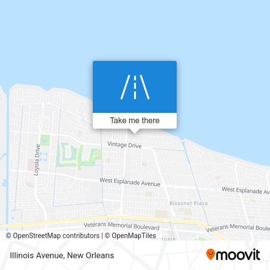 Illinois Avenue map