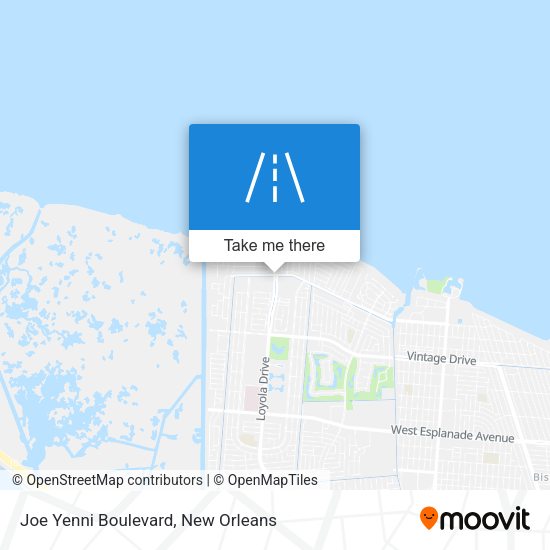 Joe Yenni Boulevard map