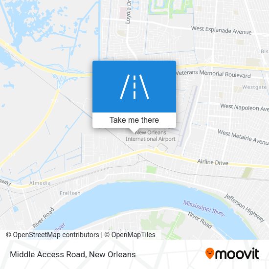 Middle Access Road map