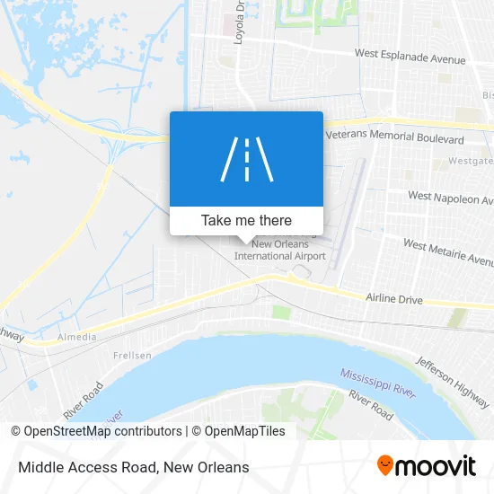 Middle Access Road map