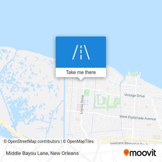 Middle Bayou Lane map