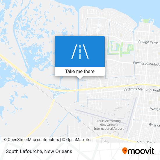 Mapa de South Lafourche