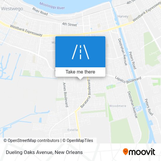 Dueling Oaks Avenue map