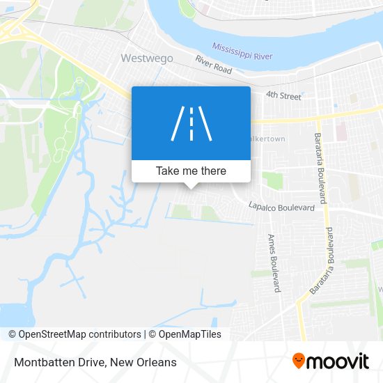 Mapa de Montbatten Drive