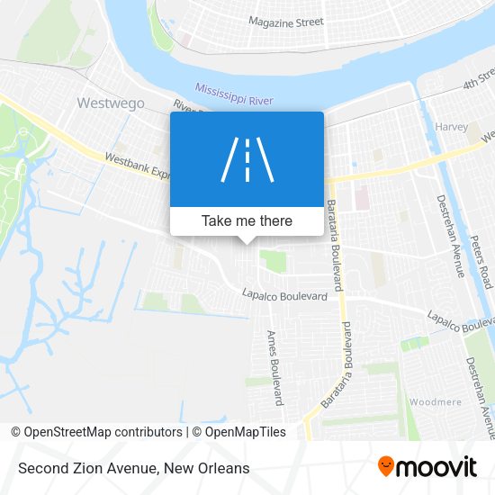 Second Zion Avenue map