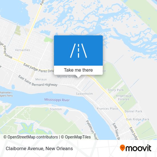 Mapa de Claiborne Avenue