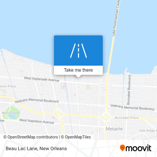 Mapa de Beau Lac Lane