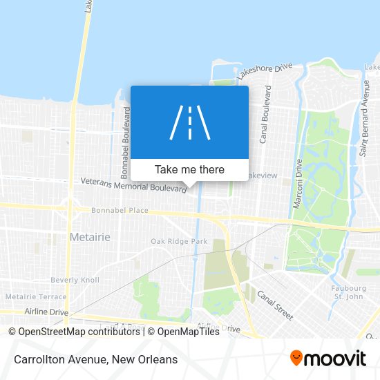 Mapa de Carrollton Avenue