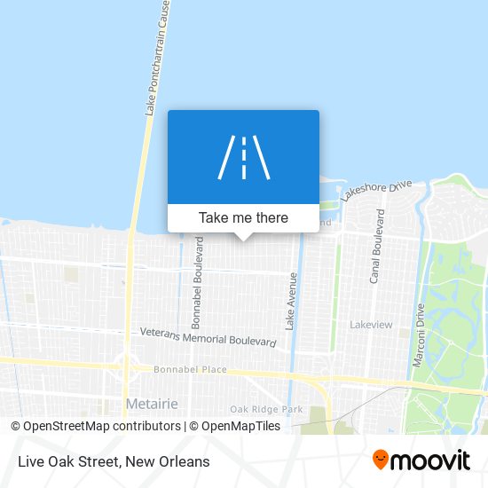 Live Oak Street map