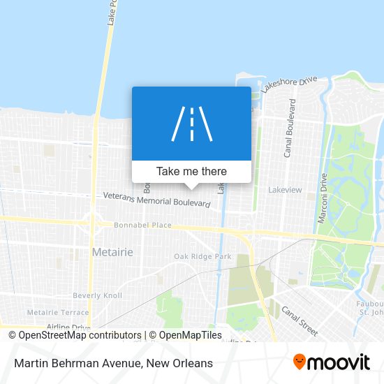 Martin Behrman Avenue map