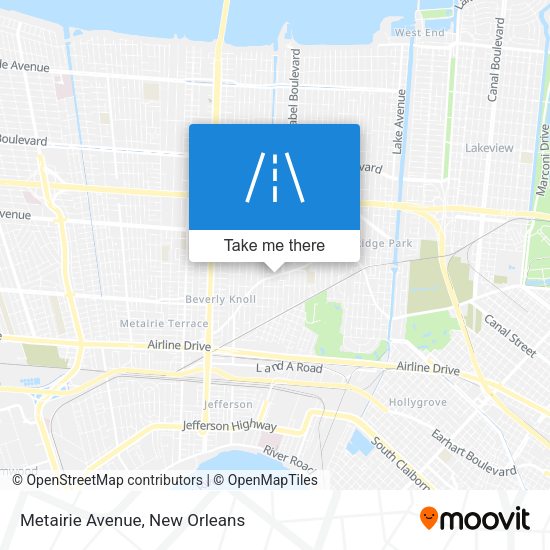 Metairie Avenue map
