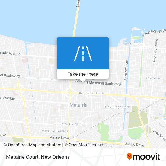 Mapa de Metairie Court