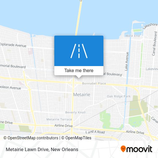 Mapa de Metairie Lawn Drive