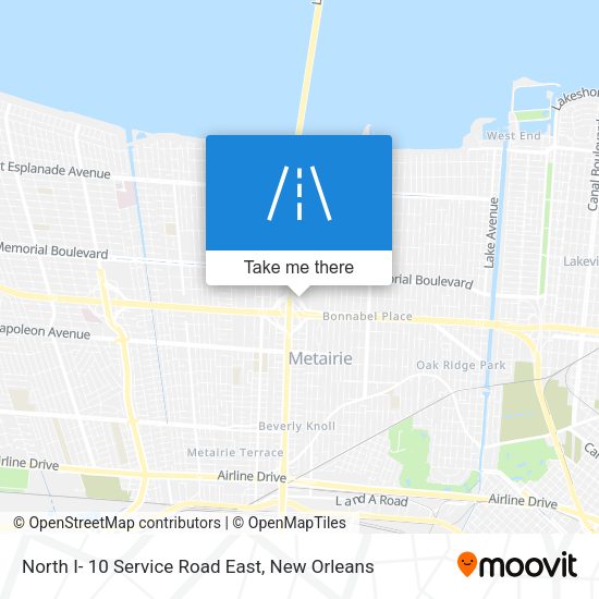 Mapa de North I- 10 Service Road East