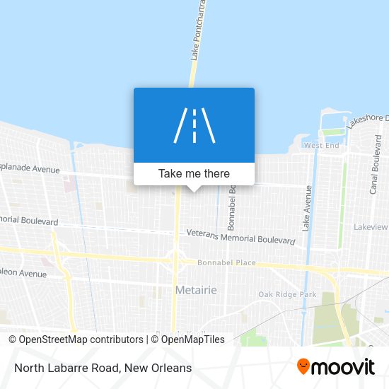 North Labarre Road map