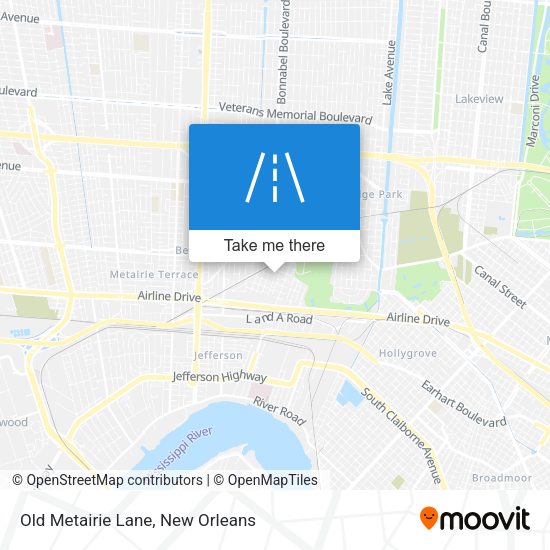 Old Metairie Lane map