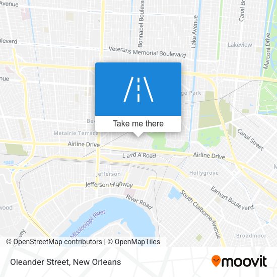 Oleander Street map