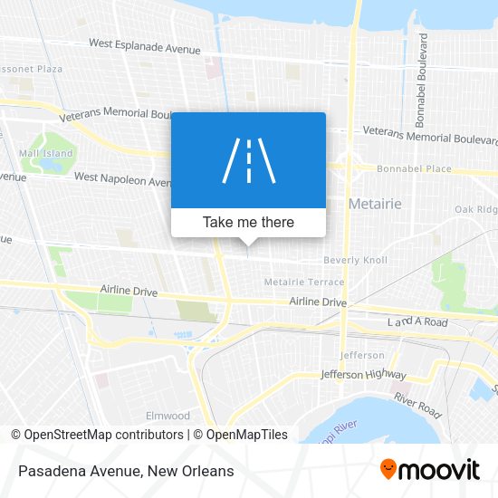 Pasadena Avenue map