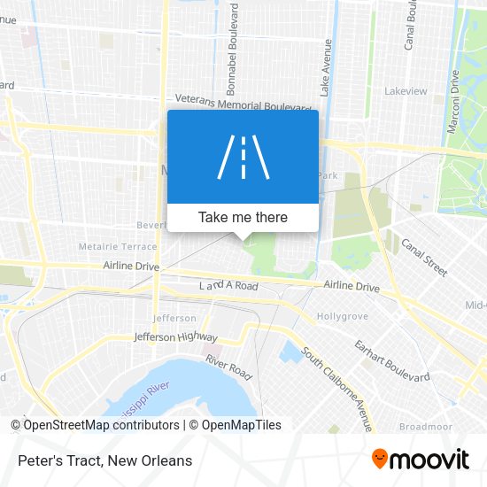 Mapa de Peter's Tract