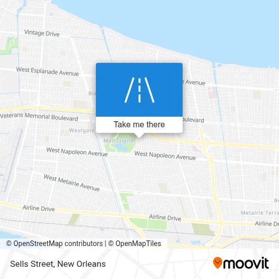 Sells Street map