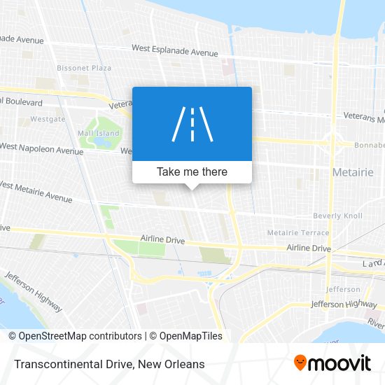 Mapa de Transcontinental Drive