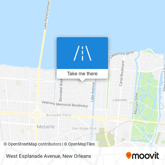 West Esplanade Avenue map