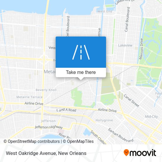 West Oakridge Avenue map