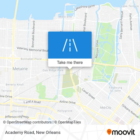 Mapa de Academy Road