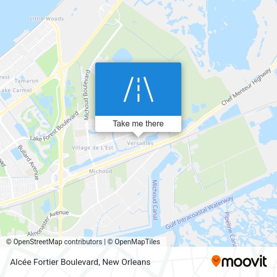 Alcée Fortier Boulevard map