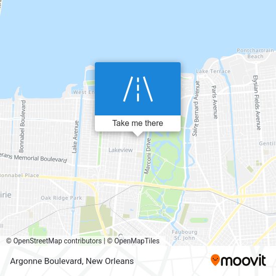 Mapa de Argonne Boulevard