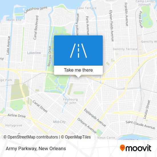 Mapa de Army Parkway